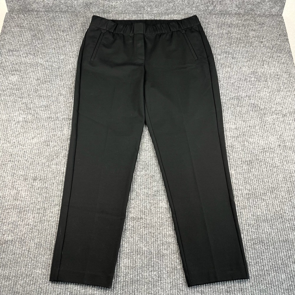J Jill Ponte Slim Leg Pants Womens XL Black Pull On Stretch Career Office NEW